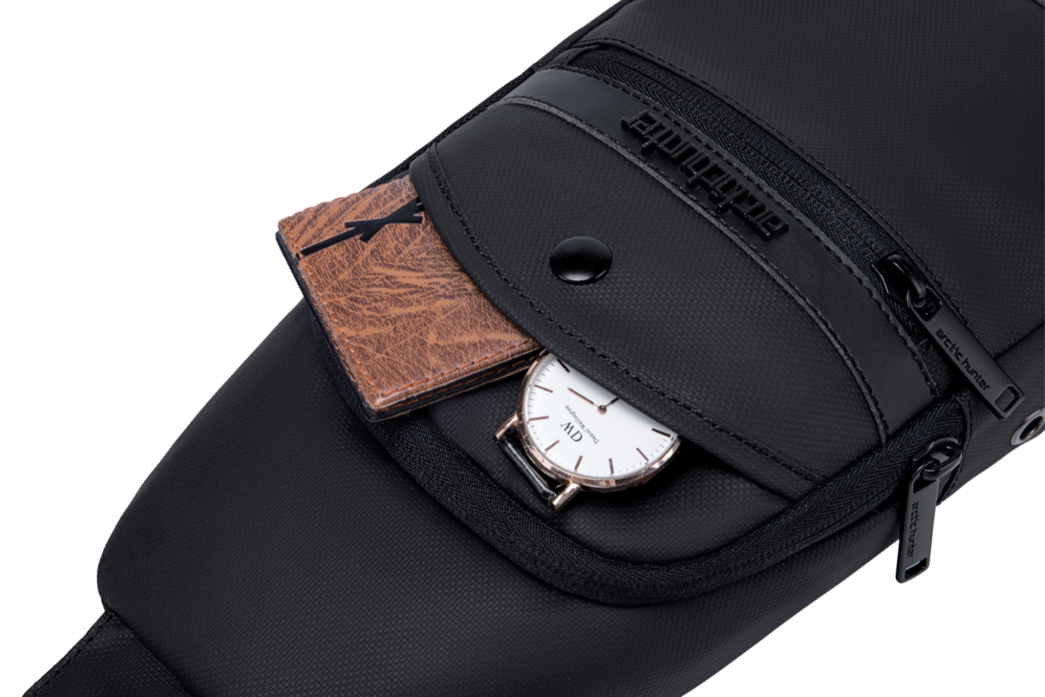 Praktische Vordertasche der Arctic Hunter Solid Crossbody-Tasche für schnellen Zugriff auf Schlüssel und Handy