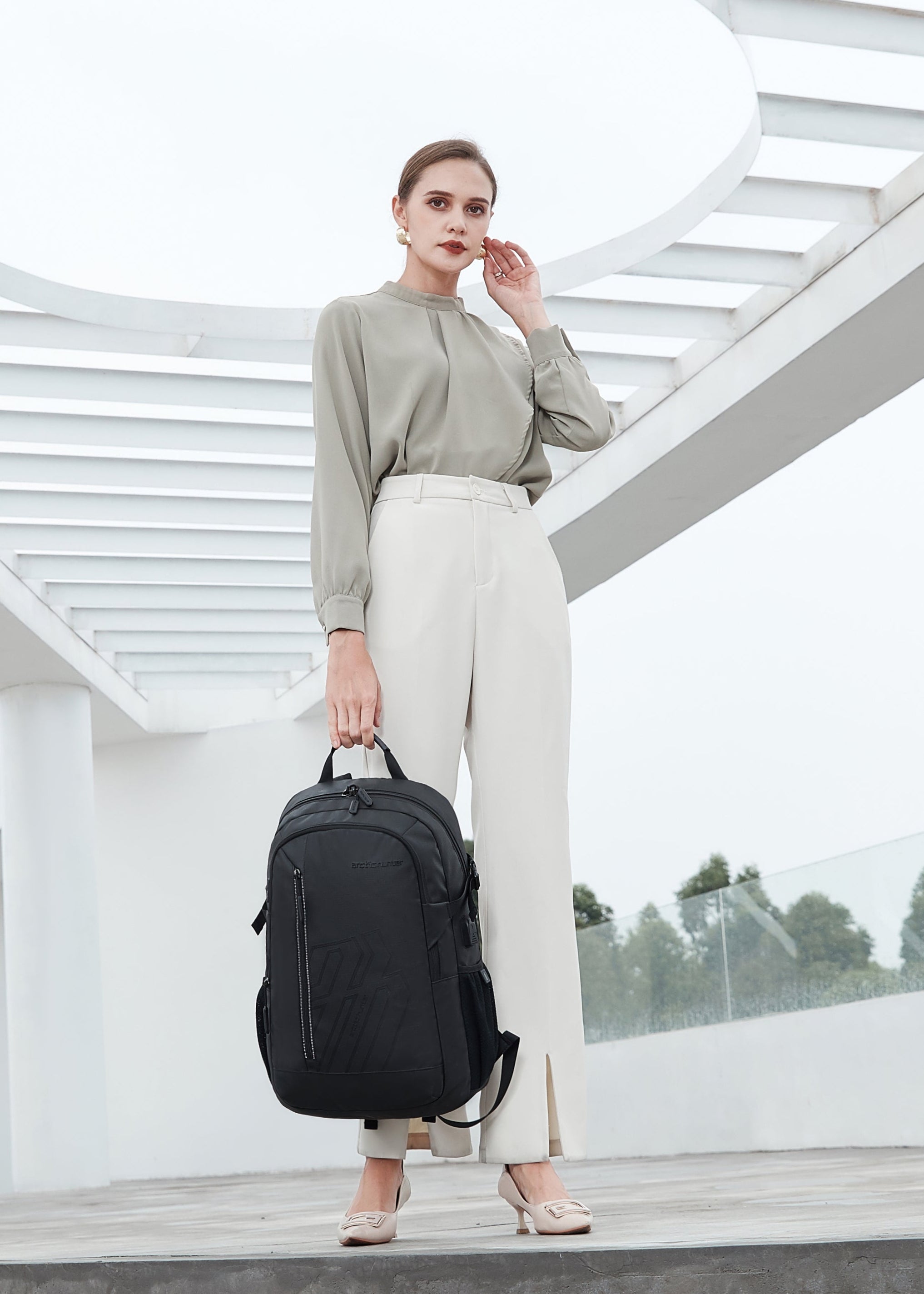 Damen-Look mit Dynamic Duo Rucksack – kompakt, hochwertig und funktional.