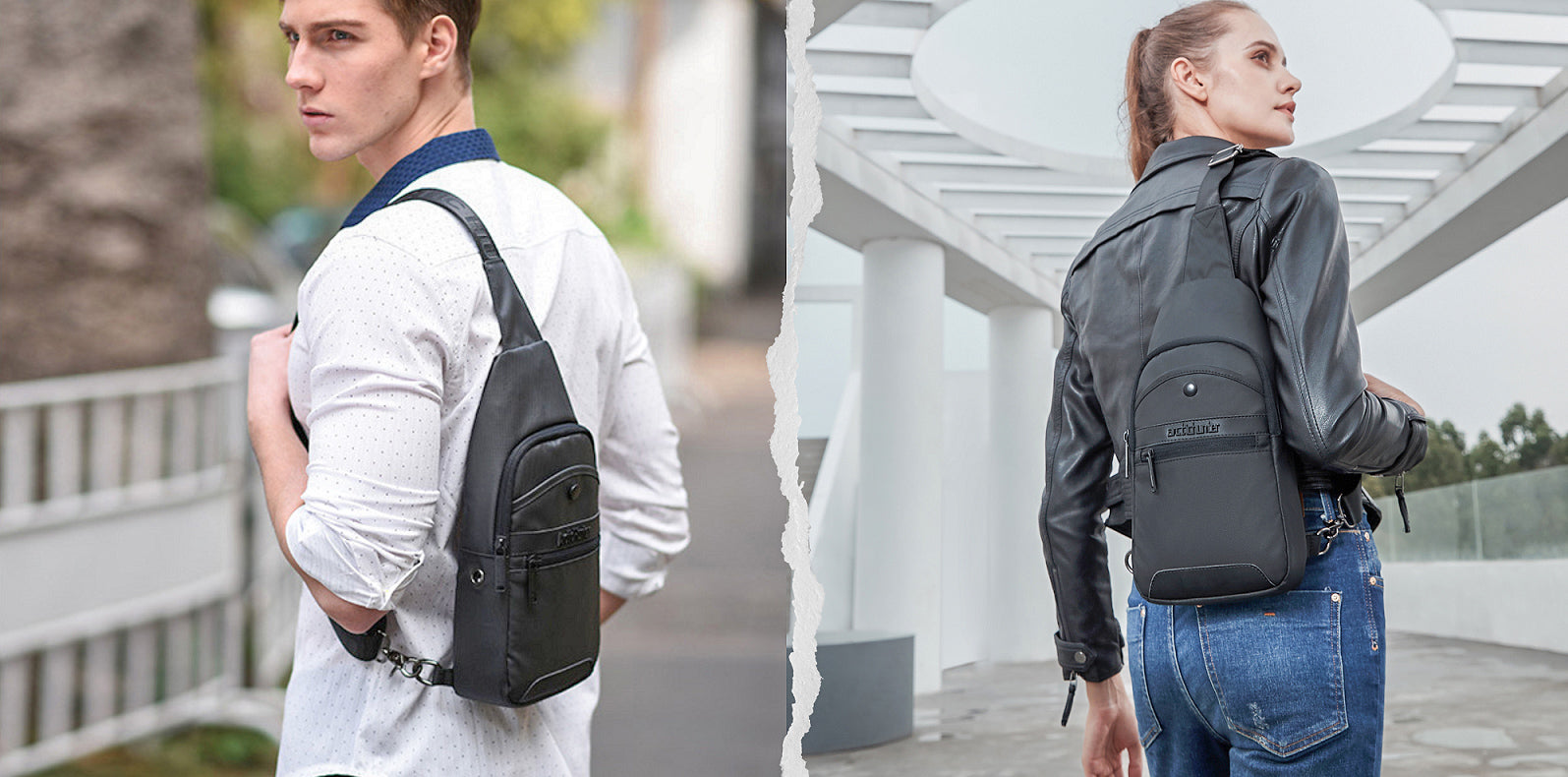 Solid Crossbody Umhängetasche Unisex von Arctic Hunter im urbanen Stil, kompakt, leicht und funktional für Alltag und Reisen
