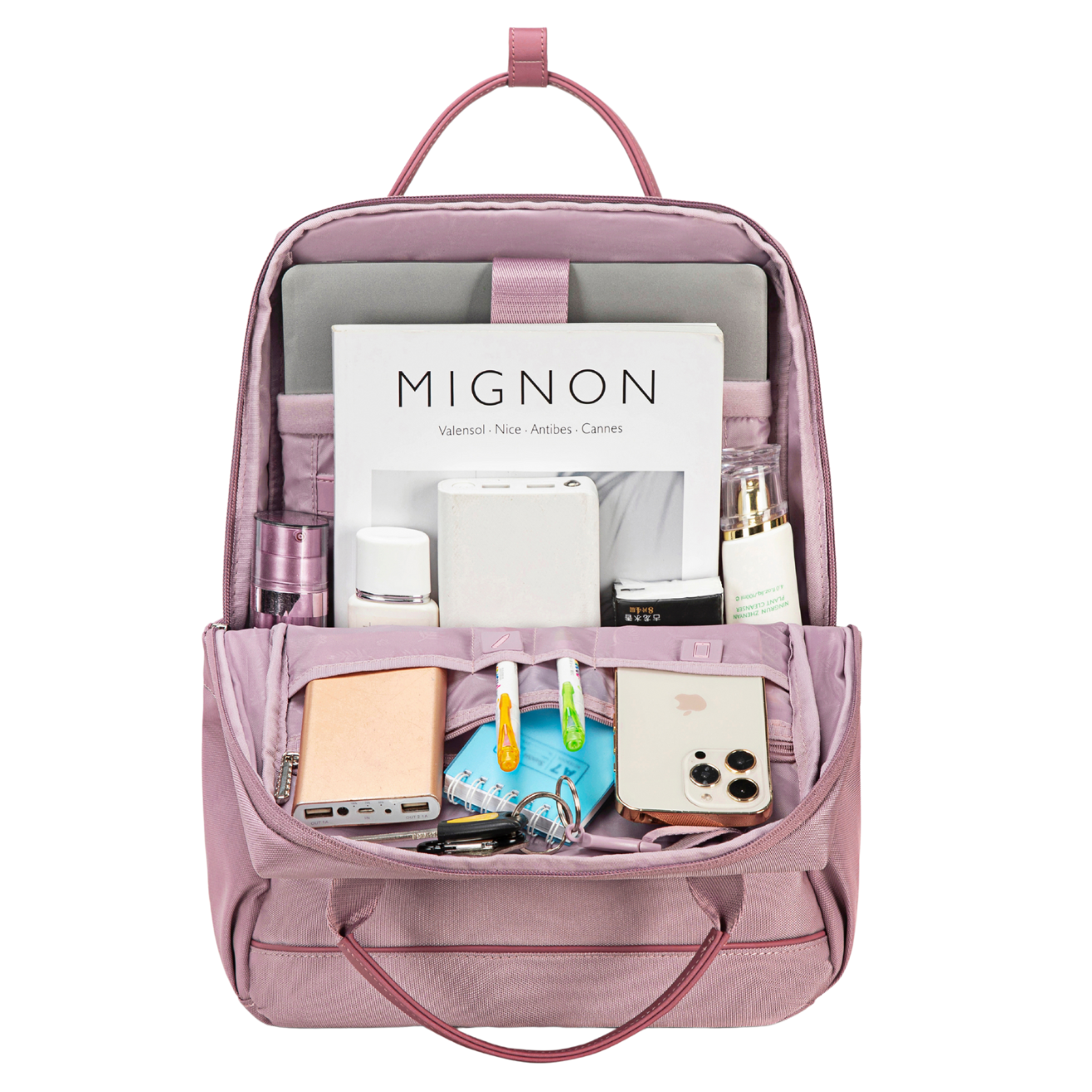 Damen Rucksack Chantria mit großem Hauptfach und übersichtlicher Innenaufteilung für Laptop, Tablet und Alltagsgegenstände