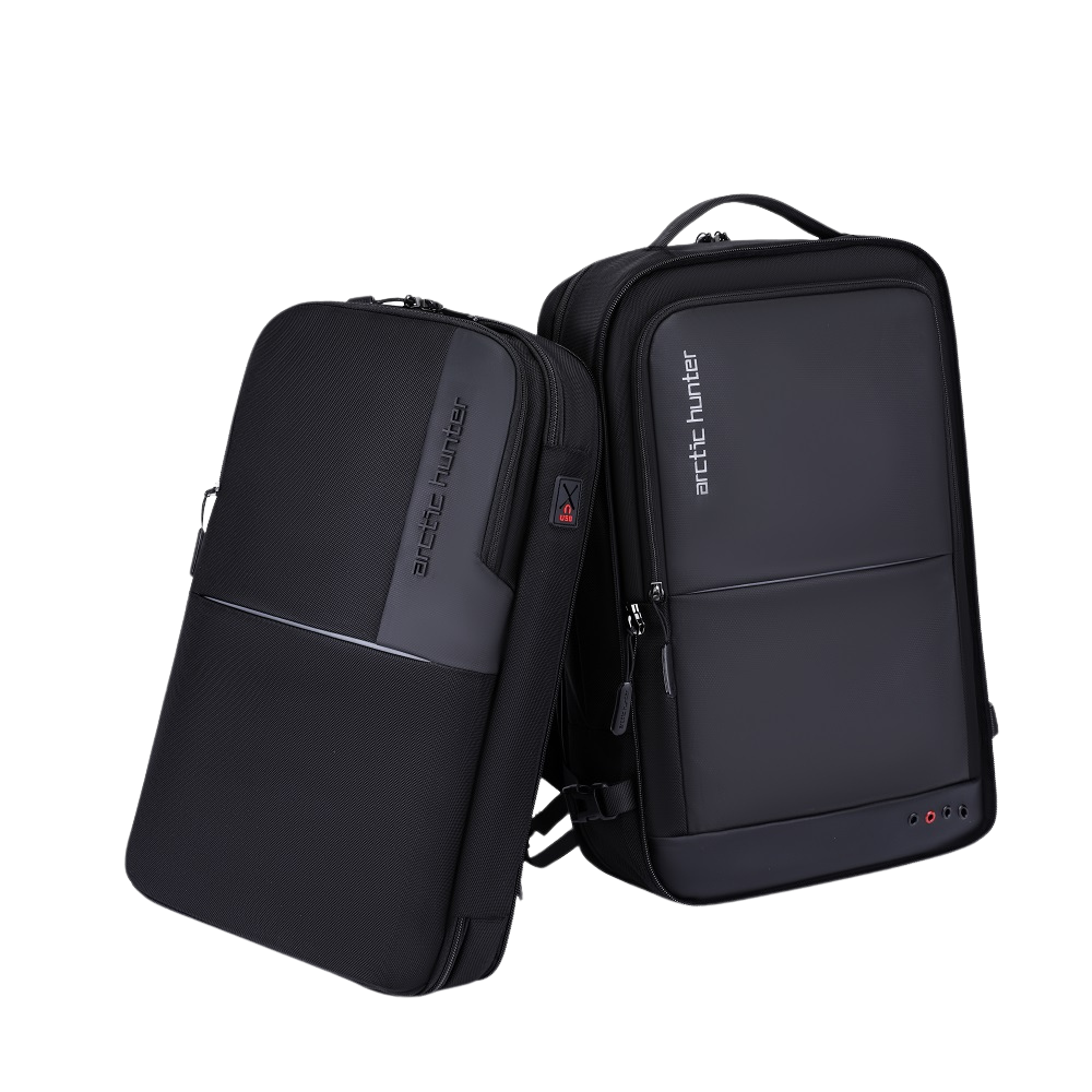 dualpack 2-in-1 Rucksack schwarz mit laptopfach