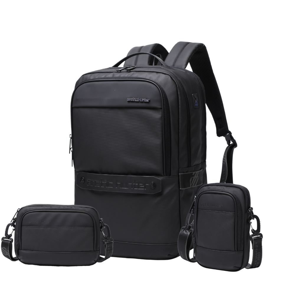 3-in-1 Herren Rucksack Set mit Laptoprucksack, Crossbody Bag und Zubehör – funktional, hochwertig und flexibel für Alltag und Reisen